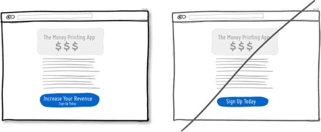 試著在頁(yè)面上使用能"帶給用戶(hù)好處的按鈕"，取代"任務(wù)導(dǎo)向的按鈕"